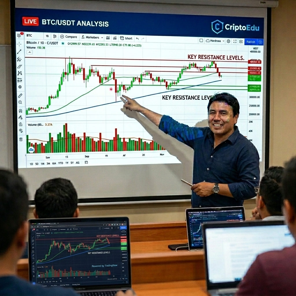 René Barrientos Cedillo dando clases de Trading